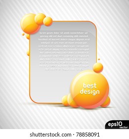 Abstract orange speech bubble (colorful banner)