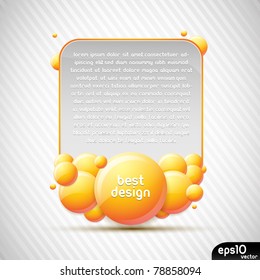 Abstract orange speech bubble (colorful banner)