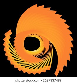 Abstract Orange Spiral with Gradient Effects and vector