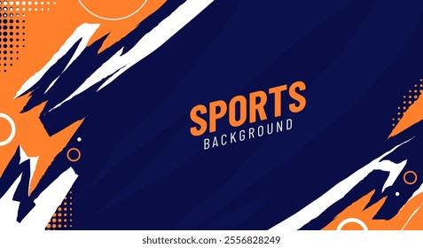 Abstract orange sporty background with grunge effect