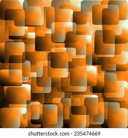 Abstract orange square background vector