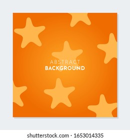 Abstrakter orangefarbener Sternhintergrund. Einfache und saubere Farbverlauf-Hintergrund. Geeignet für Broschüren, Flyer und Geschäftswerbung