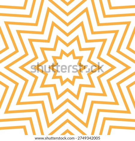 Abstract Orange Starburst Pattern Vector isolated on Transparent Background
