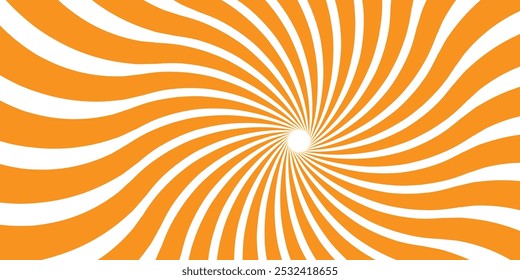 Abstract orange sun rays backdrop background.