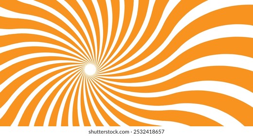 Abstract orange sun rays backdrop background.