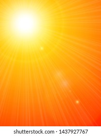 Abstract orange sunburst background, vector art illustration.