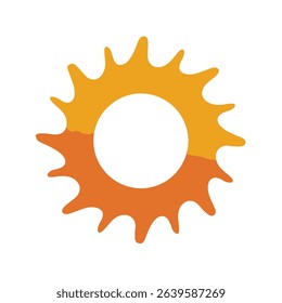 Abstract orange sunburst design element graphic
