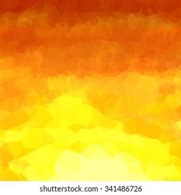 Abstract Orange Sunset Sunrise Polygonal Mosaic Background, Creative Business Design Templates. Illustration Vector EPS10
