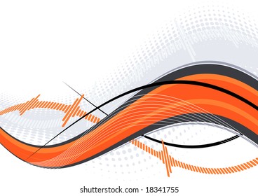abstract orange swirl