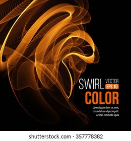 Abstract Orange Swirl Background Vector Illustration Stock Vector ...