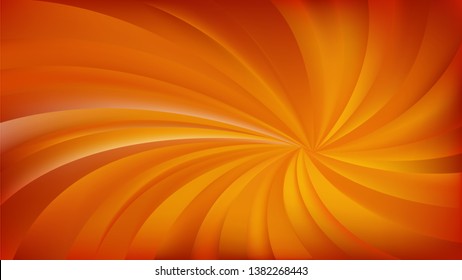 Abstract Orange Swirling Radial Background Vector