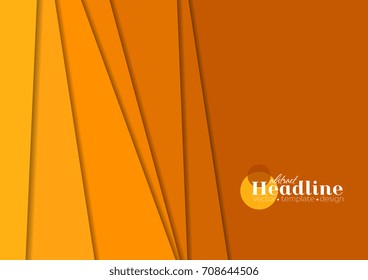 Resumen del fondo del folleto corporativo de tecnología naranja. Material del vector diseño mínimo