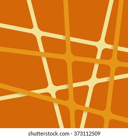 Abstract orange template background. Orange template backdrop with overlapping lines. Orange template pattern with intersecting stripes.
