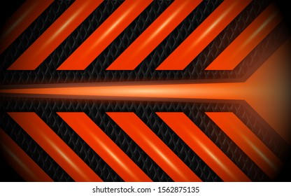 Abstract orange texture metal background. Bright metallic color effect with strong shapes. Vector design template for use frame, wallpaper, cover, banner, flyer, presentation