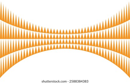 abstract orange thick to thin line bulge pattern suitable for background.