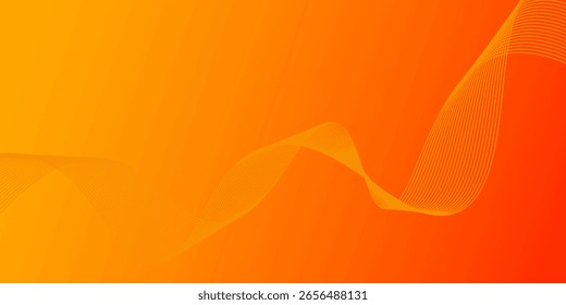Diseño Abstractas de tonos naranjas con curvas y patrones de luz Ilustración vectorial eps10