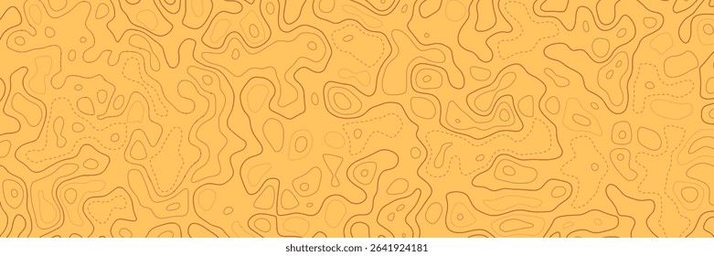 Abstract orange topographic pattern showcasing fluid curves and shapes in a vibrant design