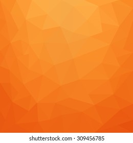 Abstract orange triangle geometrical background - Vector