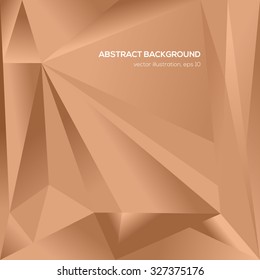 Abstract orange triangle geometrical background for design. Vector illustration.