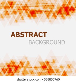 Abstract orange triangle overlapping background, stock vector