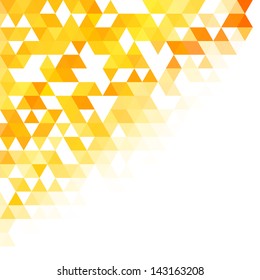 Abstract orange triangle shapes background