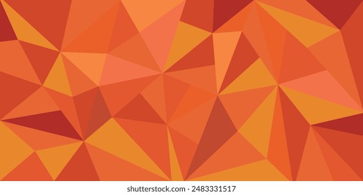 Abstract orange triangle shapes background