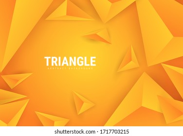 Abstract Orange Triangles Background. Modern Wallpaper.