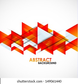 Abstract orange triangles design