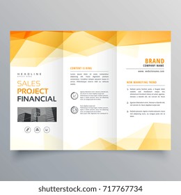 Abstract Orange Trifold Creative Brochure Design Template