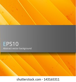 Abstract orange vector background with inclined lines and place for your text. Vector illustration.