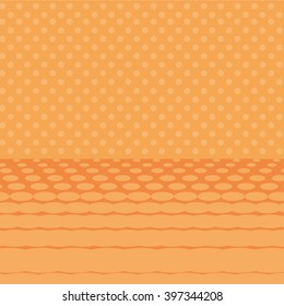 Abstract orange vector background, pop art room