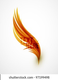 Abstract orange vector eps10 lines feather design background for your message