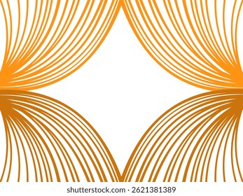 Ilustración vectorial naranja Abstractas con un patrón de espiral giratorio con rayos de luz amarillos brillantes y líneas negras curvas que crean un telón de fondo texturizado