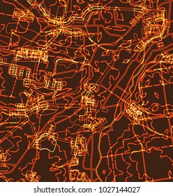 Abstract orange vector sketch. Background monochrome