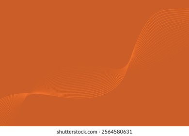 abstract orange vector wave background