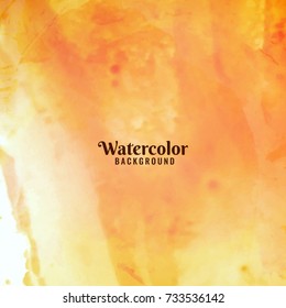 Abstract orange watercolor background