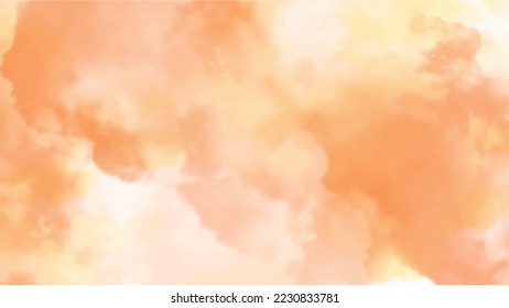 Abstract orange watercolor background for your design, watercolor background concept, vector.