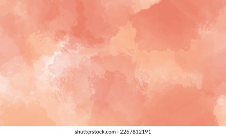 Abstract orange watercolor background for your design, watercolor background concept, vector.