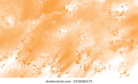 Abstract orange watercolor background.Hand painted watercolor. vector