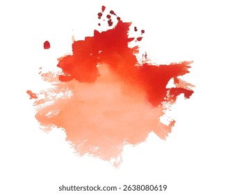 abstract orange watercolor ink spot texture background vector 