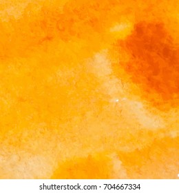 Abstract orange watercolor on a light background.The color splashing in the paper. Hand drawn Vector illustration