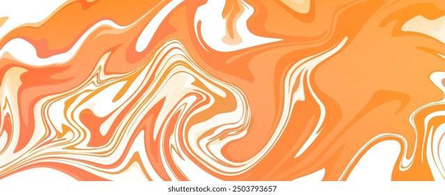 Abstract orange watercolor vector background. Vibrant orange and yellow watercolor splash with a smooth, flowing texture on a white background. Perfect for creative projects and backgrounds. vector