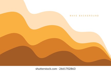 Arte de fondo de onda naranja abstracto.