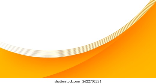 abstract orange wave background with curved lines and gradient shapes. Modern design for business, presentation, or web template