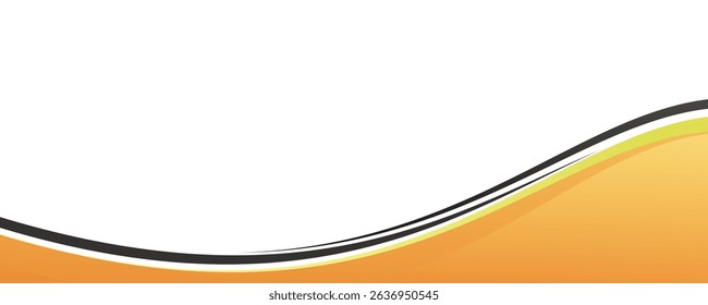 Abstract orange wave background with white space vector
