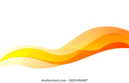 Abstract orange wave banner background. Vector illustration