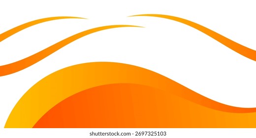 Fondo de Anuncio de onda naranja abstracto. Plantilla de fondo de patrón de Anuncio de Diseño gráfico con Formas de onda dinámica.