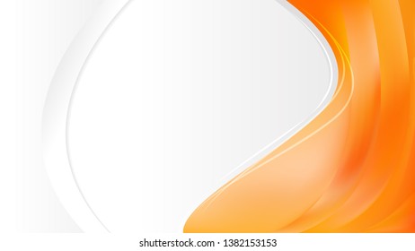 Abstract Orange Wave Business Background Vector Image