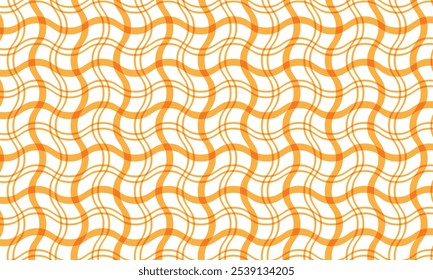 El Vector de patrón de línea cruzada de onda naranja abstracto se puede usar Anuncio, Fondo de pantalla, paño de pared.