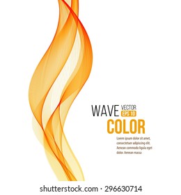 Abstract orange wave design element. Vector illustration EPS 10